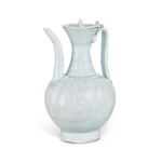 A carved Qingbai 'floral' wine ewer, Southern Song dynasty | 南宋 青白釉刻花紋瓜式執壺