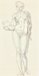 SIR EDWARD COLEY BURNE-JONES, BT., A.R.A., R.W.S. | Justice, Study for a Window at Calcutta Cathedral