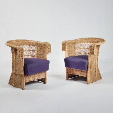 View full screen - View 1 of Lot 129. Pair of Armchairs.