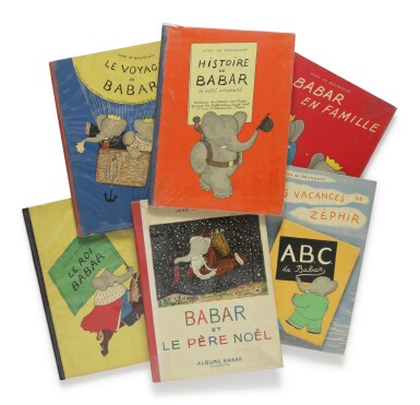 View full screen - View 1 of Lot 9. Brunhoff, Jean de; and Laurent de Brunhoff | A complete set of the Babar books of Jean and Laurent de Brunhoff.