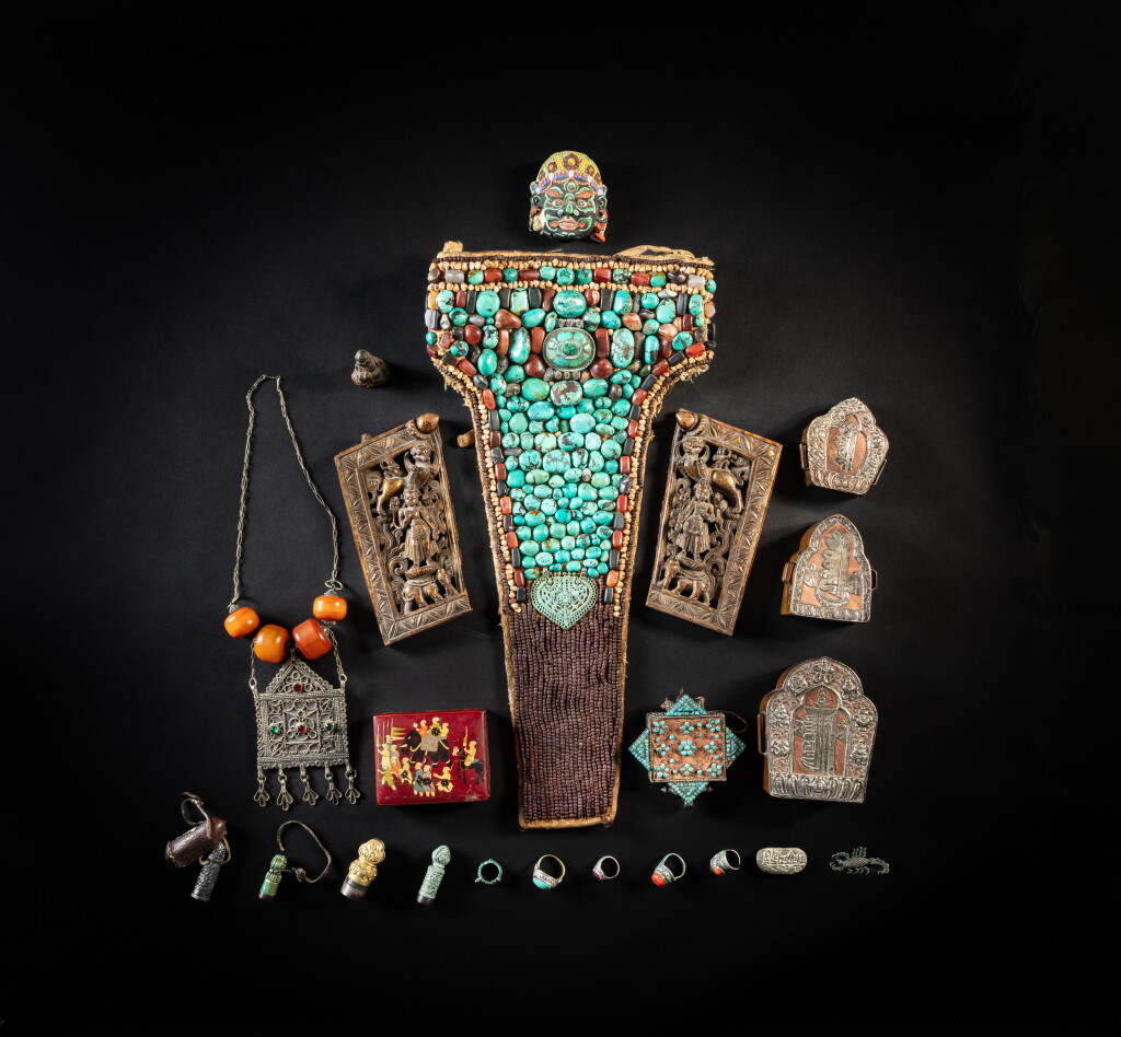 View full screen - View 1 of Lot 41. A group of twenty-one ritual ornaments and accessories, Tibet, Nepal and other regions, 15th / 20th century.