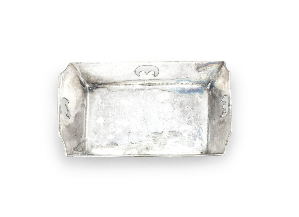 View full screen - View 1 of Lot 54. A Dutch silver miniature mangle-tray, Arnoldus van Geffen, Amsterdam, 1753 | Plateau miniature en argent par Arnoldus van Geffen, Amsterdam, 1753.