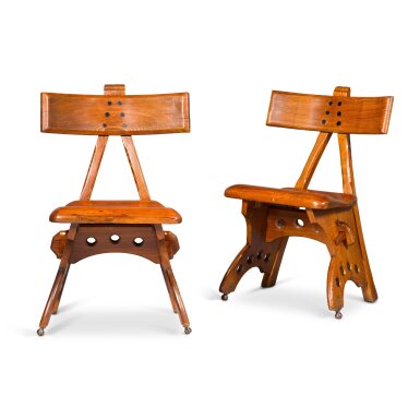 View full screen - View 1 of Lot 9. Pair of chairs for the Granville Hotel in Ramsgate, United Kingdom.