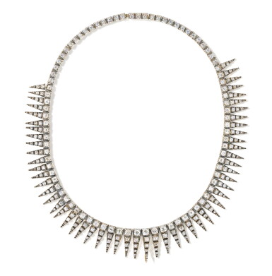 View full screen - View 1 of Lot 207. Collier diamants | Diamond necklace.