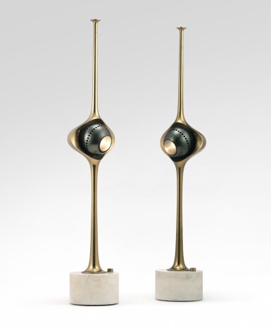 View full screen - View 1 of Lot 47. Pair of Cobra table lamps, model no. 12919.