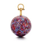 A gold and enamel ball-form verge watch Circa 1805