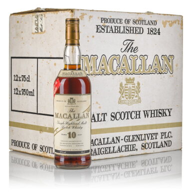 View full screen - View 1 of Lot 24. The Macallan 10 Year Old 100 Proof 57.0 abv NV (12 Bottles 75cl).