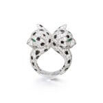 Onyx, Emerald and Diamond 'Deux Têtes de Panthère' Ring