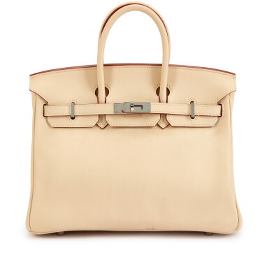 View full screen - View 1 of Lot 3006. Parchemin Swift Birkin 25 Palladium Hardware, 2007.