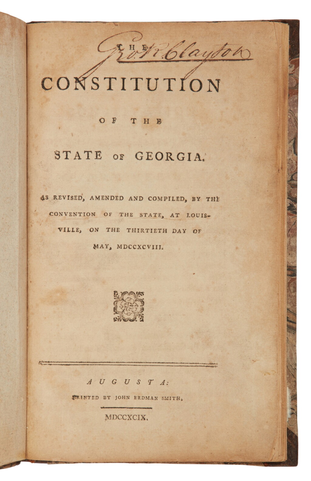 View full screen - View 1 of Lot 25. Georgia | A revised constitution, offering a better balance of power.