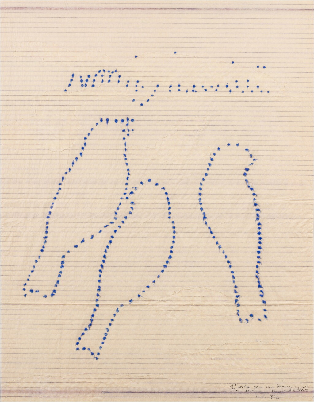 View full screen - View 1 of Lot 46. Oiseaux Bleus.