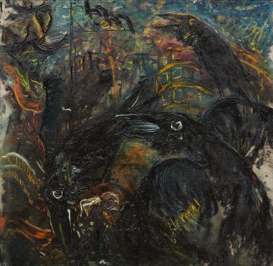 View full screen - View 1 of Lot 2024. Affandi 阿凡迪 | Birds 飛鳥.