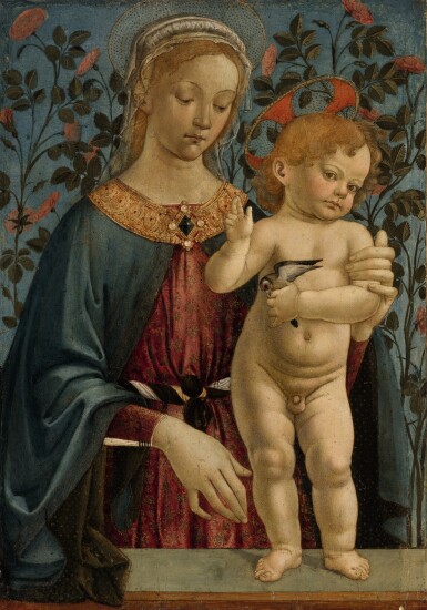 View full screen - View 1 of Lot 8. WORKSHOP OF ANDREA DEL VERROCCHIO | MADONNA AND CHILD.