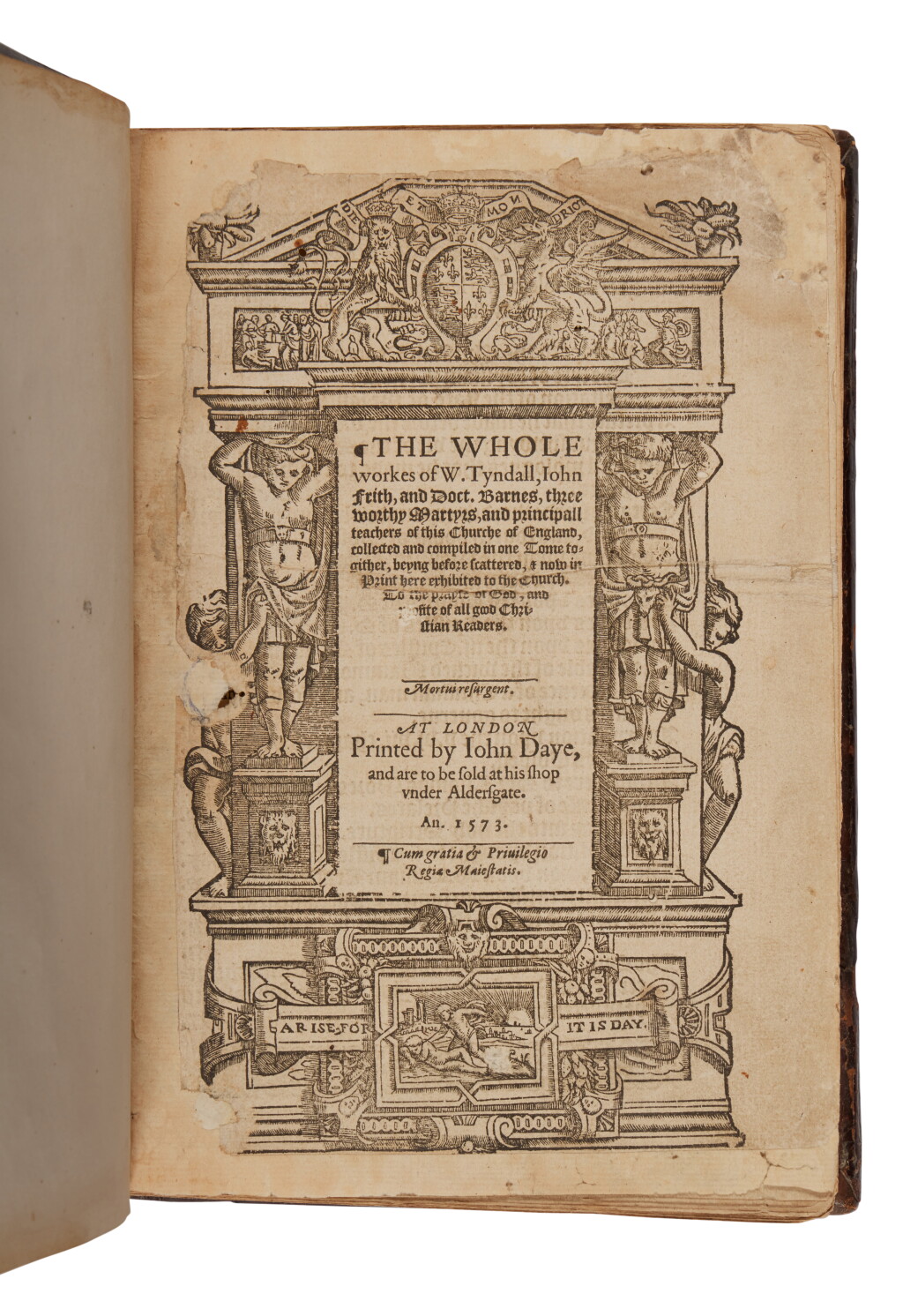 View full screen - View 1 of Lot 1077. Tyndale, William | The first collected edition of the works of William Tyndale.