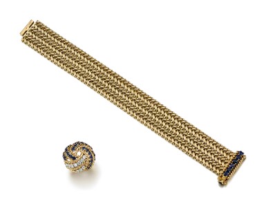 View full screen - View 1 of Lot 9157. SAPPHIRE AND DIAMOND RING, BOUCHERON; AND SAPPHIRE BRACELET, VAN CLEEF & ARPELS | 藍寶石 配 鑽石 戒指, 寶詩龍 ( Boucheron ); 及 藍寶石手鏈, 梵克雅寶(Van Cleef & Arpels).