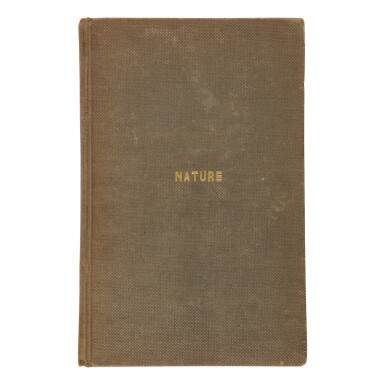 View full screen - View 1 of Lot 17. EMERSON, RALPH WALDO | Nature. Boston: James Munroe and Company, 1836.