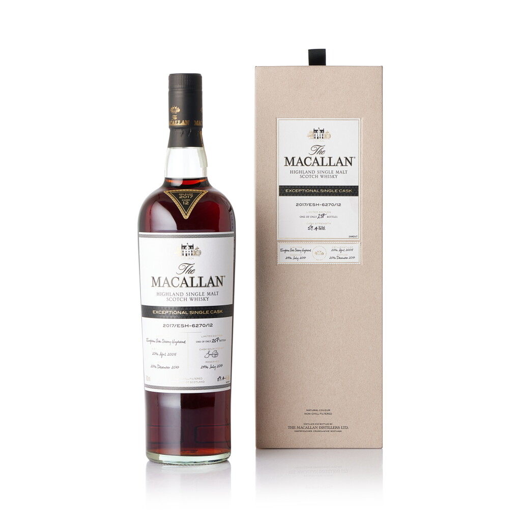 View full screen - View 1 of Lot 6527. The Macallan Exceptional Single Cask - 2017/ESH-6270/12 59.4 abv 2005 (1 BT70).