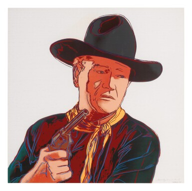 View full screen - View 1 of Lot 118. ANDY WARHOL | JOHN WAYNE (SEE FELDMAN & SCHELLMANN II.377).