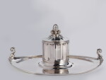 A Rare Large Danish Silver Inkstand, No. 341, George Jensen Silversmithy, Copenhagen, 1921