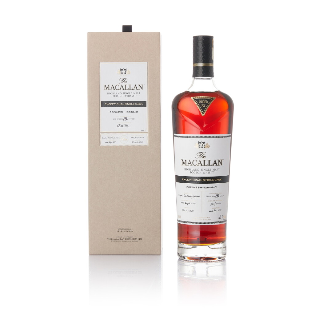 View full screen - View 1 of Lot 7035. The Macallan Exceptional Single Cask 2020/ESH-12808/01 65.0 abv 2008 (1 BT70).