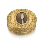 A three-colour gold and enamel portrait snuff box, Paris, 1779