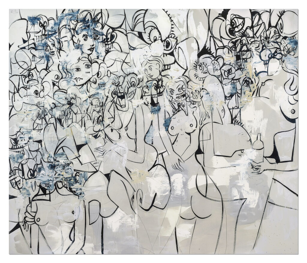 View full screen - View 1 of Lot 1110. George Condo 喬治 · 康多 | Inside the West Wing 西翼內部.