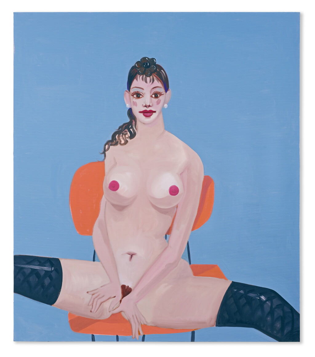 View full screen - View 1 of Lot 34. Nude on Orange Chair.