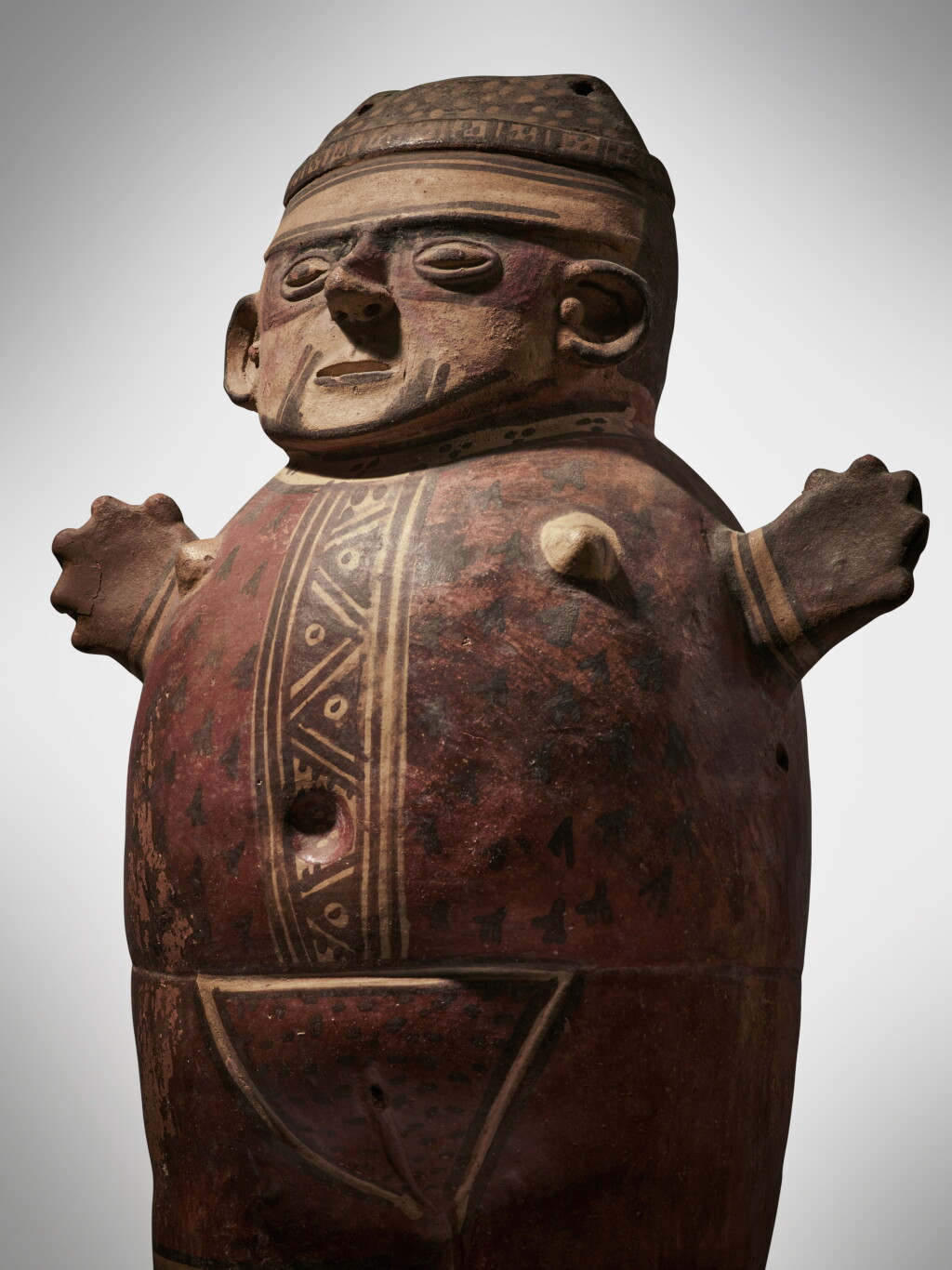 View full screen - View 1 of Lot 36. Chancay Polychrome Female Figure, circa AD 1100 - 1400.