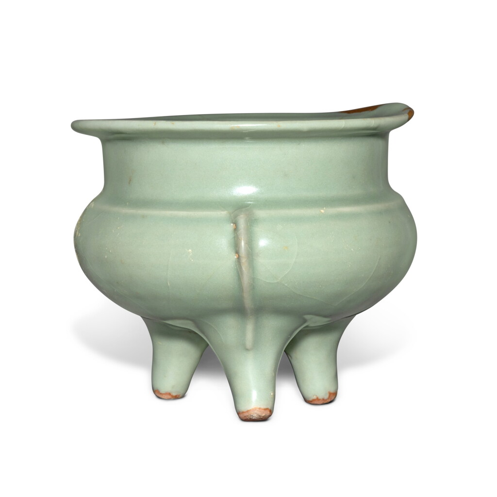 View full screen - View 1 of Lot 193. A 'Longquan' celadon-glazed tripod censer, Southern Song dynasty.