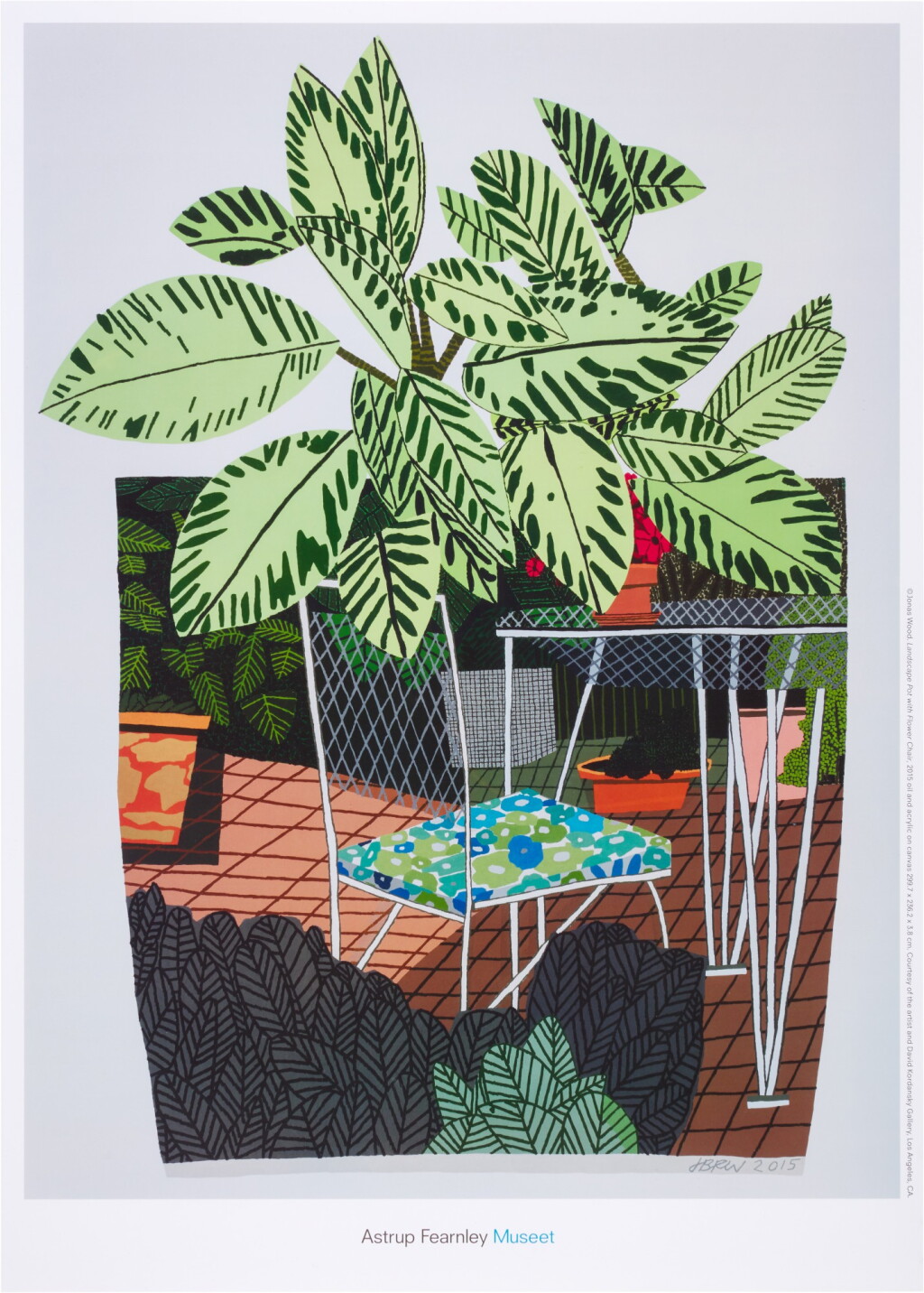 View full screen - View 1 of Lot 95. Landscape Pot with Flower Chair.
