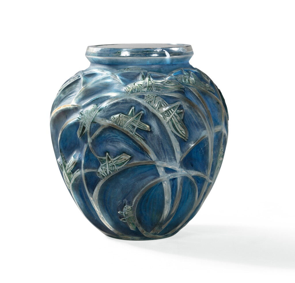 View full screen - View 1 of Lot 235. Sauterelles vase, designed in 1912, not executed after 1947 | le modèle créé en 1912, non repris après 1947.