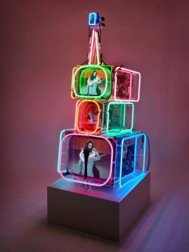 View full screen - View 1 of Lot 427. Homage to Charlotte (Neon Cello).