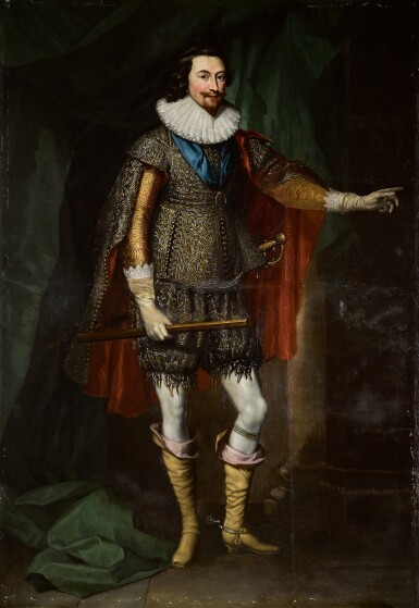 View full screen - View 1 of Lot 69. ATTRIBUTED TO BALTHASAR GERBIER (AND GEORGE KNAPTON) | Portrait of George Villiers, 1st Duke of Buckingham (1592-1628).