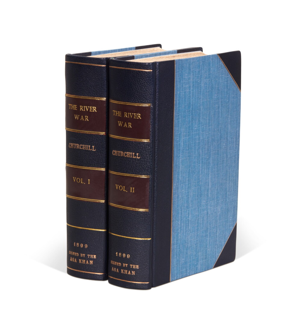 View full screen - View 1 of Lot 33. Winston Churchill | The River War, first edition, signed by the Aga Khan.