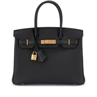 View full screen - View 1 of Lot 584. Black Togo Birkin 30 Gold Hardware, 2025.