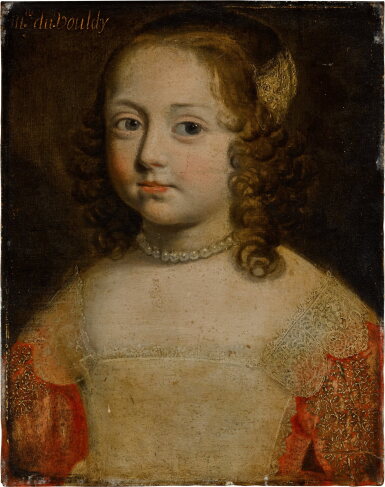 View full screen - View 1 of Lot 15. Portrait of Mademoiselle de Vouldy, bust-length.