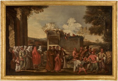 View full screen - View 1 of Lot 239. An Armenian wedding procession, School of Jean Baptiste Vanmour, 18th century.