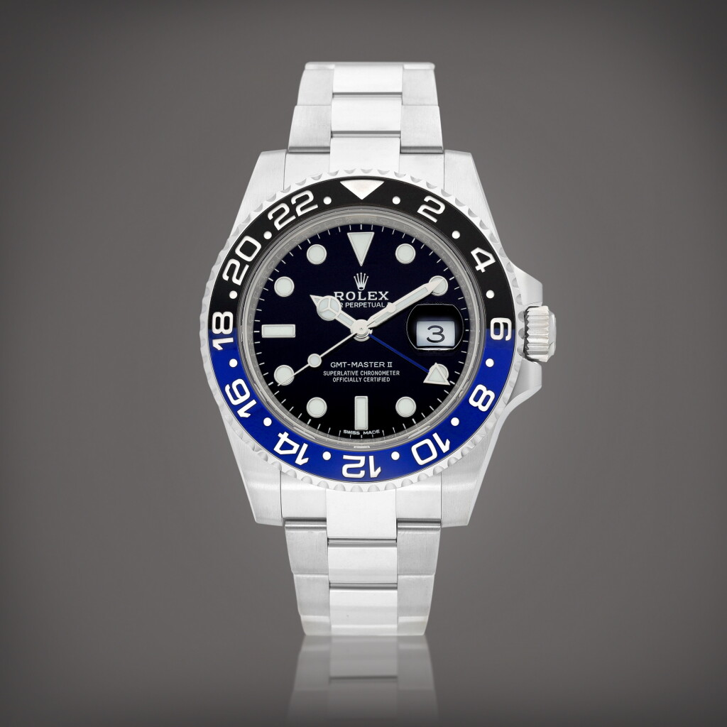 View full screen - View 1 of Lot 8732. GMT-Master II “Batman”, Reference 116710BLNR | A stainless steel dual time zone wristwatch with date and bracelet, Circa 2019 勞力士 |GMT-Master II "Batman" 型號116710BLNR | 精鋼兩地時間鏈帶腕錶,備日期顯示,約2019年製.