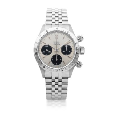 View full screen - View 1 of Lot 392. DAYTONA, REF 6265 STAINLESS STEEL CHRONOGRAPH WRISTWATCH WITH SIGMA DIAL AND BRACELET CIRCA 1976.