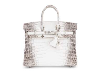 View full screen - View 1 of Lot 18. Blanc Matte Niloticus Crocodile Himalaya Birkin 25 Palladium Hardware, 2021.