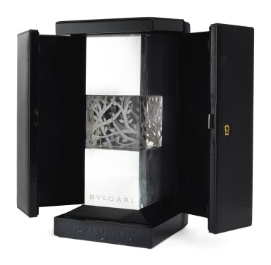 View full screen - View 1 of Lot 47. An Italian Silver and Etched Glass Sculpture, Bulgari, 20th Century.