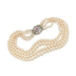 Cultured pearl and diamond necklace (Collana in perle coltivate e diamanti)