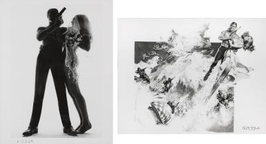 View full screen - View 1 of Lot 93. ON HER MAJESTY'S SECRET SERVICE (1969) TWO CONCEPT ART PHOTOGRAPHS, US .