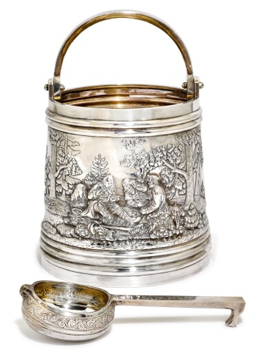 View full screen - View 1 of Lot 239. A Russian silver punch bucket and ladle, Peter Loskutov, Moscow, circa 1890.