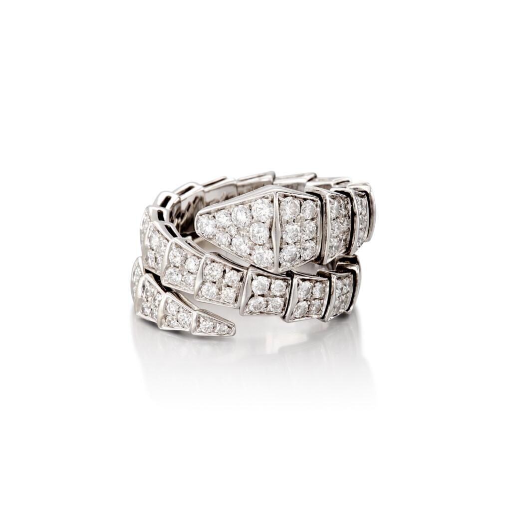 View full screen - View 1 of Lot 2994. 'Serpenti' Diamond Ring | 寶格麗 | 'Serpenti' 鑽石戒指 .