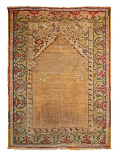 View full screen - View 1 of Lot 147. A 'Transylvanian' niche rug, Oushak region, West Anatolia, first half 17th century.