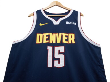 View full screen - View 1 of Lot 23. Nikola Jokic Denver Nuggets 2023-2024 Season Game Worn Icon Edition Jersey | Triple Double.