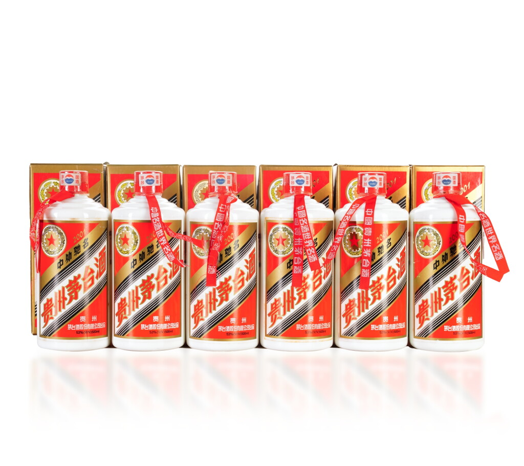View full screen - View 1 of Lot 24. 2001年产 “五星牌”贵州茅台酒 Kweichow Five Star Moutai 2001 (6 x 500ml).