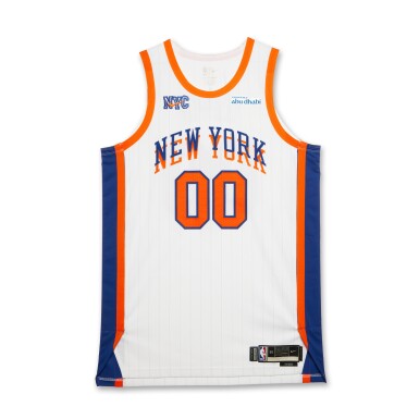 View full screen - View 1 of Lot 44. Jacob Toppin New York Knicks 2024-2025 Game Issued City Edition Jersey.