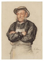 A standing man with his arms folded